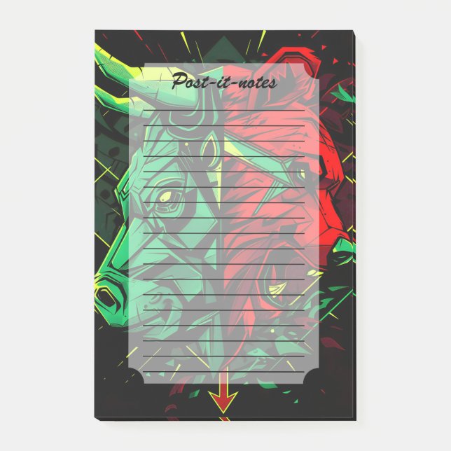 Bull Bear Duel Forces  Post-it Notes (Front)