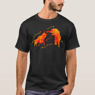 Bull Bear Stock Market Fight Trading Gift Idea Inv T-Shirt