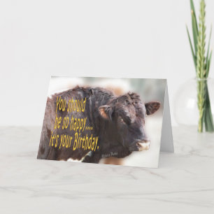 Bull Birthday-customise Card