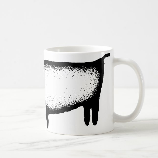 Bull - black coffee mug (Right)