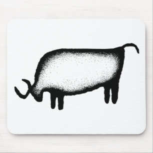 Bull - black mouse mat