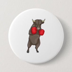 Bull Boxer Boxing gloves 7.5 Cm Round Badge