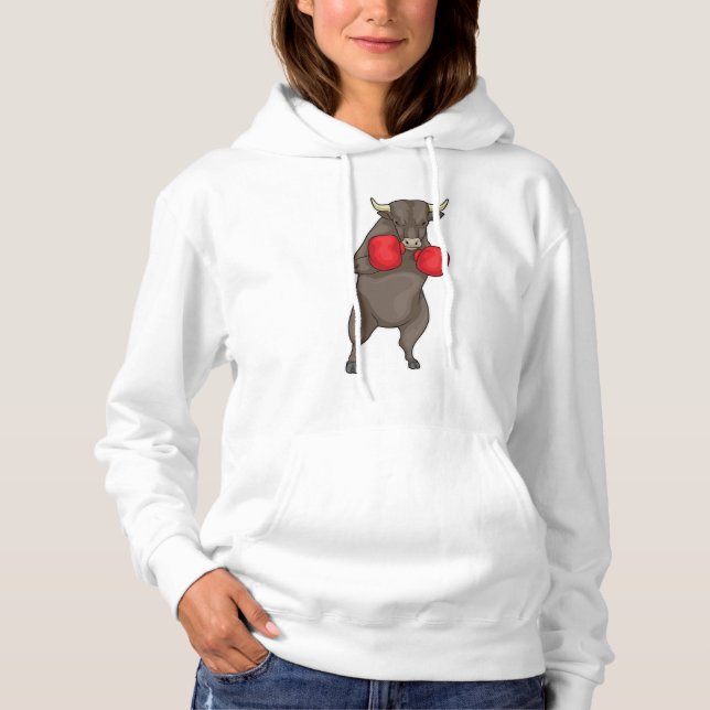 Bull Boxer Boxing gloves Hoodie (Front)