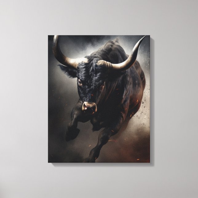 Bull Canvas Art (Front)