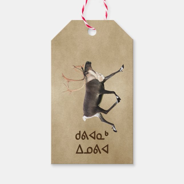 Bull Caribou - Kuvianak Innovia Gift Tags (Front)