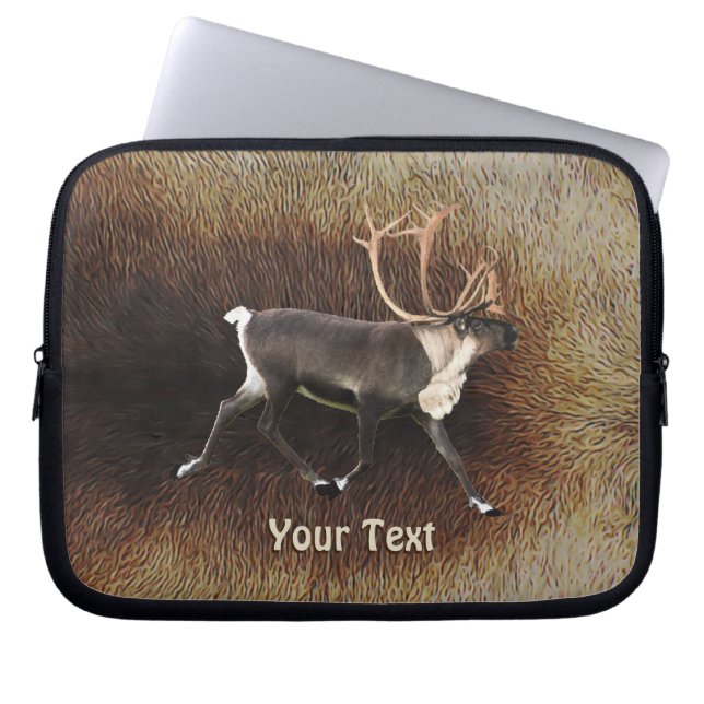 Bull Caribou (Reindeer) Laptop Sleeve (Front)