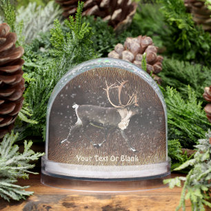 Bull Caribou (Reindeer) Snowglobe
