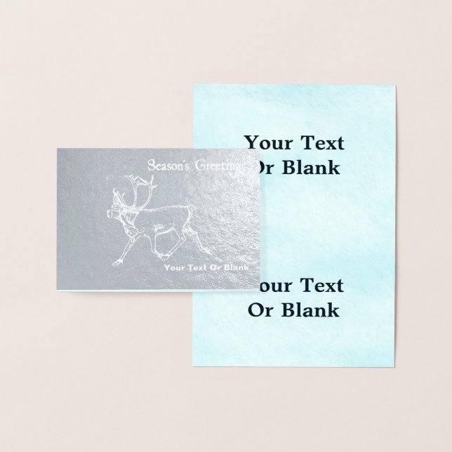 Bull Caribou- Season's Greetings Foil Card (Display)