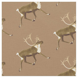 Bull Caribou - Sepia Fabric