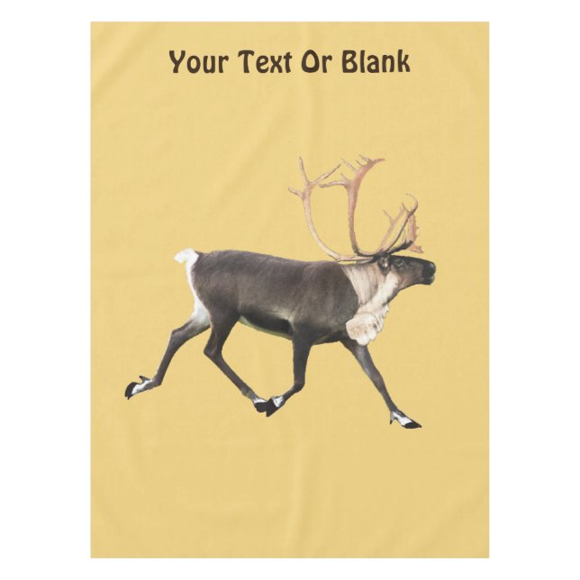 Bull Caribou Tablecloth (Front)