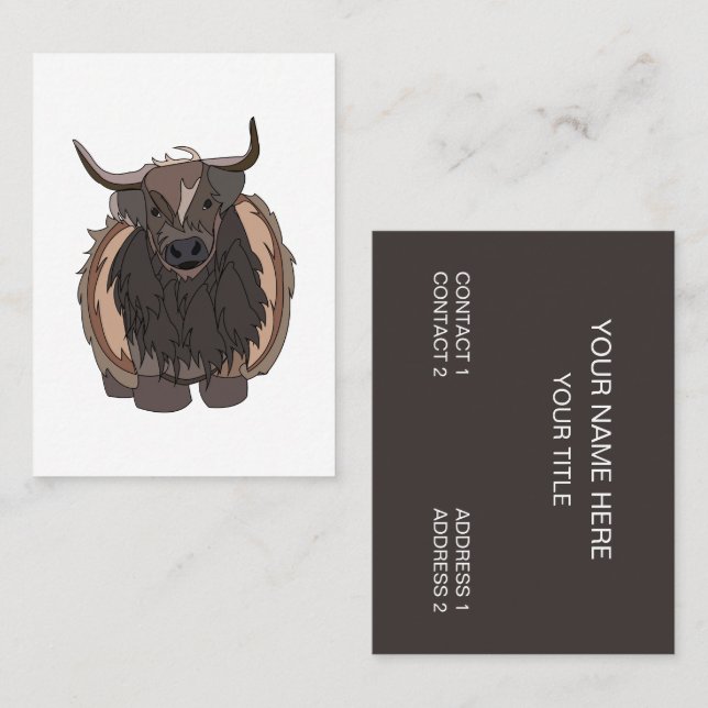 Bull Cattle Bull Business Card (Front/Back)