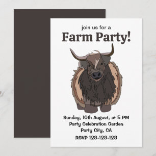 Bull Cattle Bull Invitation