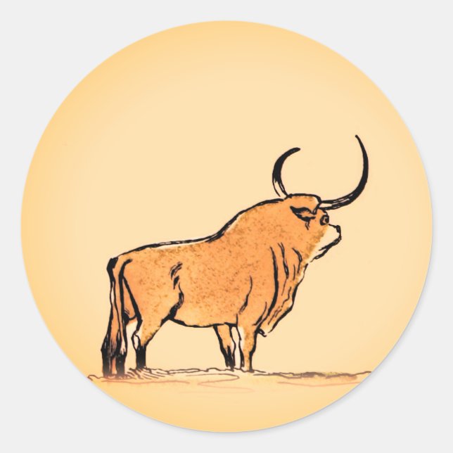 Bull Classic Round Sticker (Front)