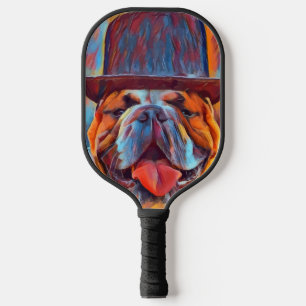 BULL DOG ART FUNNY Pickleball Paddles