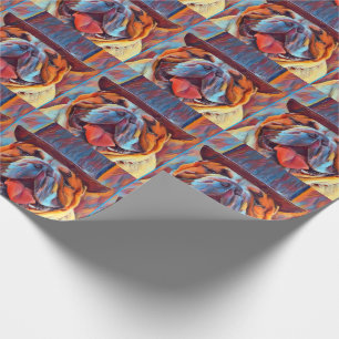 BULL DOG FUNNY WRAPPING PAPER