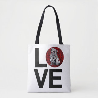 Bull Dog Love Tote Bag
