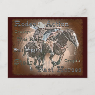 Bull Dogging III Postcard