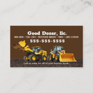 Bull Dozer Business Card 