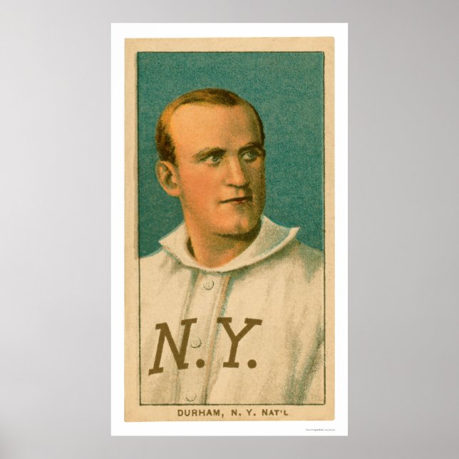 Bull Durham Baseball Card 1909 Poster (Front)