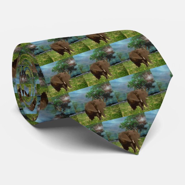 Bull Elephant, Neck Tie (Rolled)