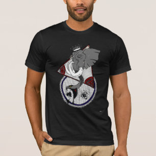 Bull Elephant With Snake Trunk T-Shirt