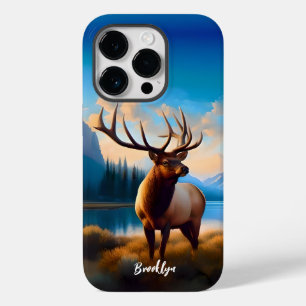 Bull Elk and Mountain Lake Case-Mate iPhone 14 Pro Case