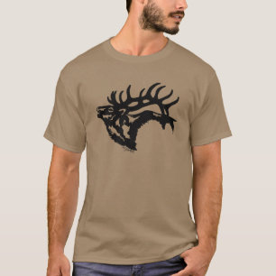 Bull Elk Black Silhouette T-Shirt