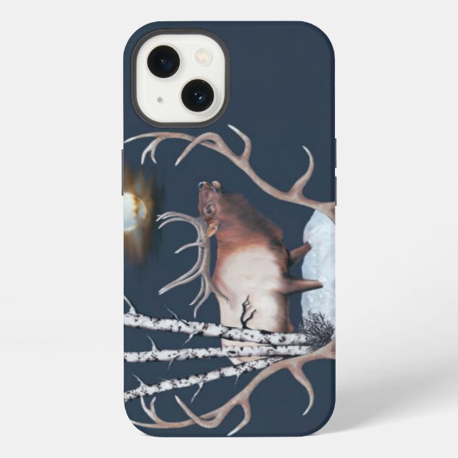Bull Elk Bugling iPhone Case (Back)