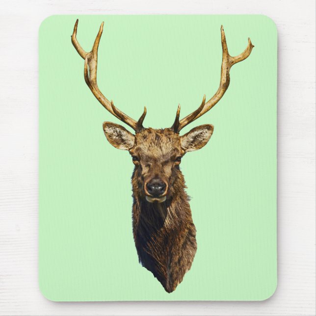 Bull Elk Head animal nature wildlife art   Mouse Mat (Front)