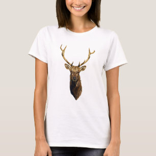 Bull Elk Head animal nature wildlife art  T-Shirt