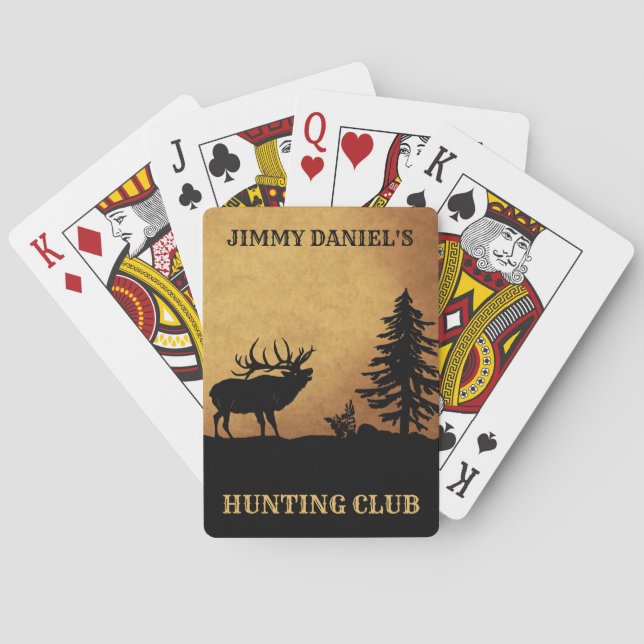 Bull Elk Hunting Club Lodge Playing Cards (Back)