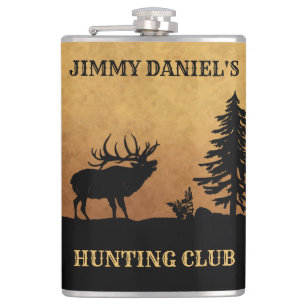 Bull Elk Hunting Hip Flask