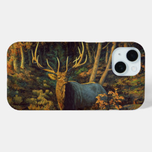 Bull Elk in Autumn Forest iPhone 15 Case