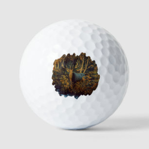 Bull Elk in Autumn Forest Golf Balls