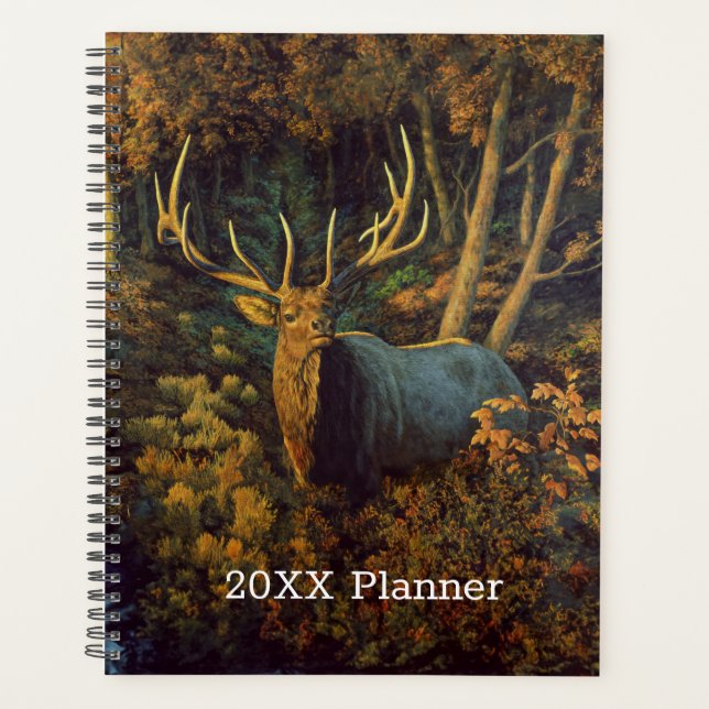 Bull Elk in Autumn Forest Planner (Front)