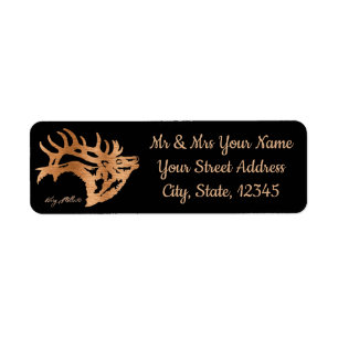 Bull Elk Label