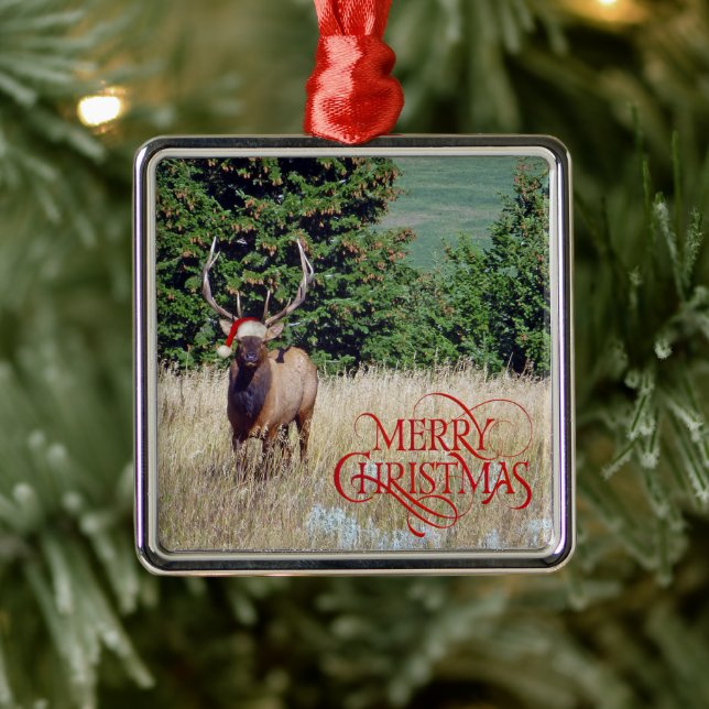 Bull Elk Metal Tree Decoration (Tree)