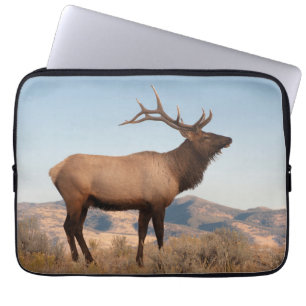 Bull Elk Near Mammoth Wyoming Laptop Sleeve