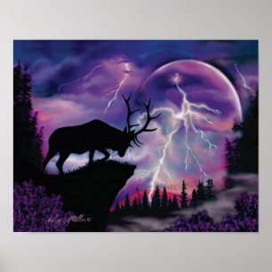 Bull Elk Poster
