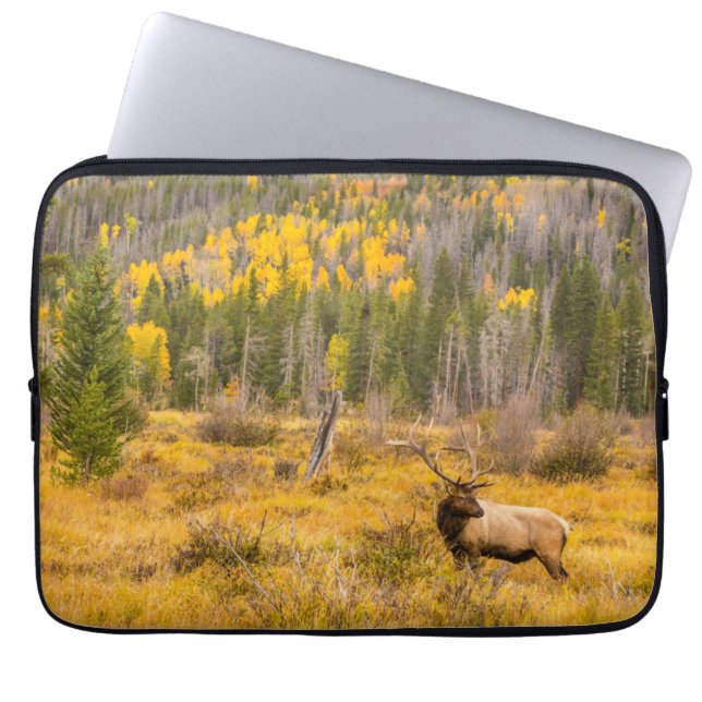 Bull Elk | Rocky Mountain National Park Colorado Laptop Sleeve (Front)
