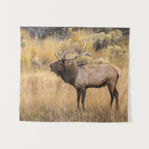 Bull Elk   Yellowstone National Park Tapestry