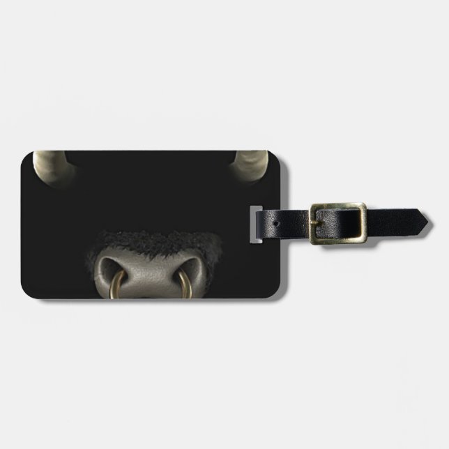 Bull Face (Full) Luggage Tag (Front Horizontal)