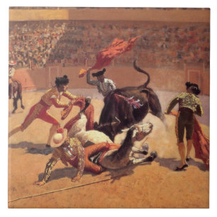 Bull Fighters in Mexico (by Frederic Remington) Tile