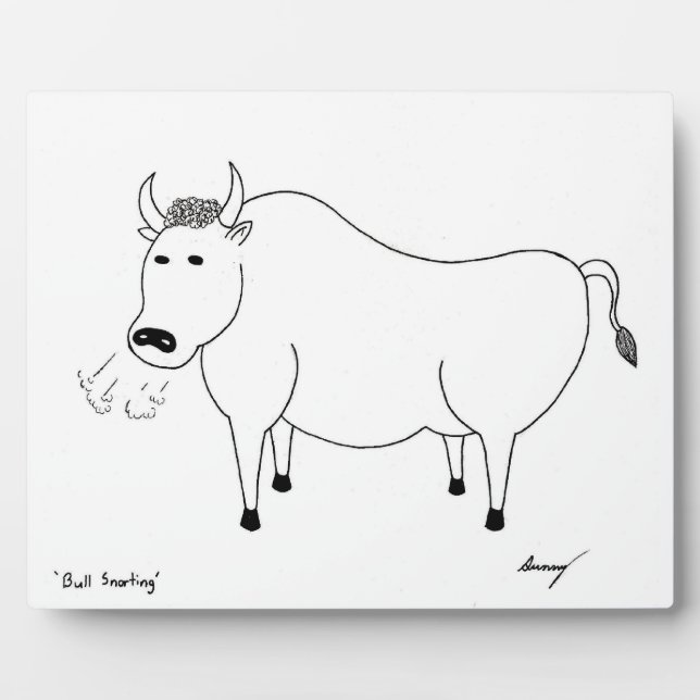 Bull Folk Art Plaque (Front)