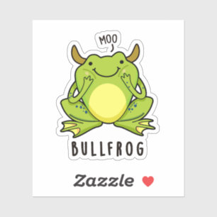 Bull Frog Funny Animal Frog Pun 