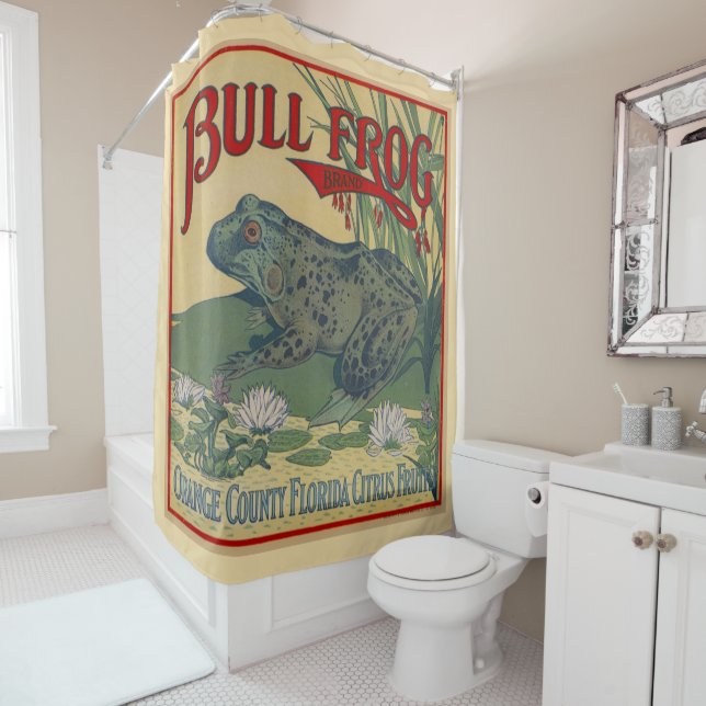 Bull Frog Shower Curtain (In Situ)