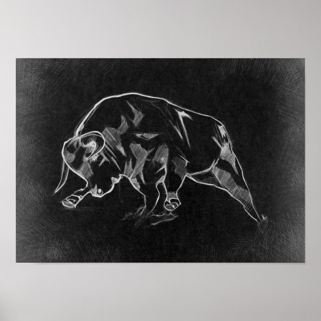Bull - Graphic Drawing Poster (Front)