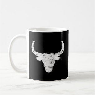 Bull Head Horns Ox Rider Rodeo Cowboy Skull Coffee Mug