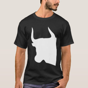 Bull Head Silhouette Bull Neck Bull Horns Zodiac S T-Shirt