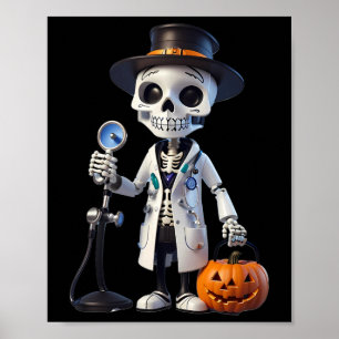 Bull Horns And Skull Poster